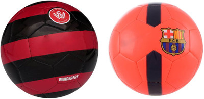 

SportsCorner Wanderer + Barca Orange (Pack of 2) Football - Size: 5(Pack of 2, Multicolor)