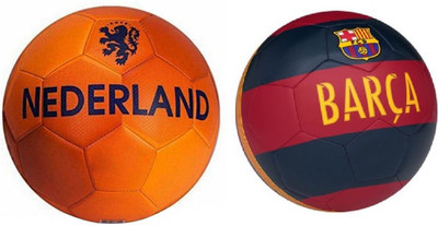 

SportsCorner Nederland + Barca Blue (Pack of 2) Football - Size: 5(Pack of 2, Multicolor)