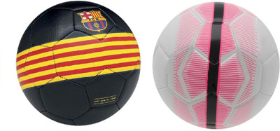 

SportsCorner Barca + Mercurial (Pack of 2) Football - Size: 5(Pack of 2, Multicolor)