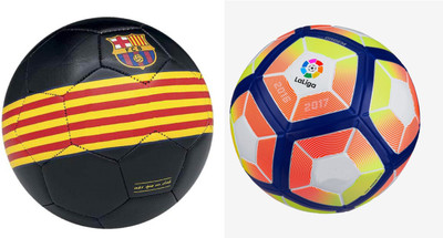 

SportsCorner Barca + Laliga Orange (Pack of 2) Football - Size: 5(Pack of 2, Multicolor)