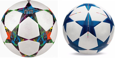 

SportsCorner Bluestar + Multistar (Pack of 2) Football - Size: 5(Pack of 2, Multicolor)