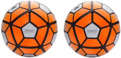

SportsCorner Ordem White/Orange (Pack of 2) Football - Size: 5(Pack of 2, Multicolor)