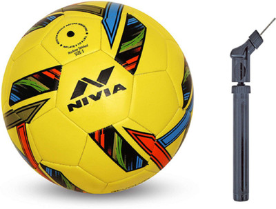 

Nivia Revolvo Yellow Football With pump combo Football - Size: (Pack of 2, Multicolor