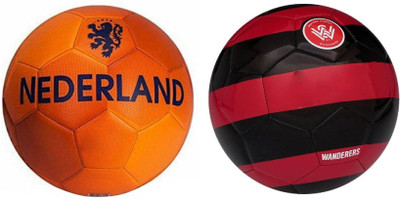 

SportsCorner Nedrland + Western Sydney (Pack of 2) Football - Size: 5(Pack of 2, Multicolor)