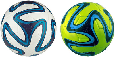 

SportsCorner Brazuca Blue + Brazuca (Pack of 2) Football - Size: 5(Pack of 2, Multicolor)