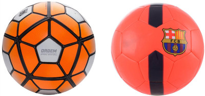 

SportsCorner Ordem + Barca Orange (Pack of 2) Football - Size: 5(Pack of 2, Multicolor)