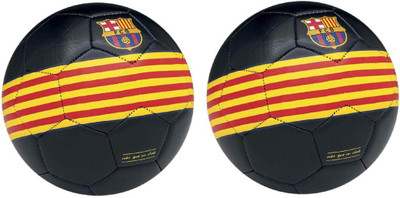 

SportsCorner Barca Black/Yellow/Red (Pack of 2) Football - Size: 5(Pack of 2, Multicolor)
