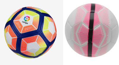 

SportsCorner Laliga Pink + Mercurial (Pack of 2) Football - Size: 5(Pack of 2, Multicolor)
