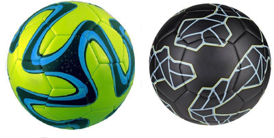 

SportsCorner Brazuca + Messi Black (Pack of 2) Football - Size: 5(Pack of 2, Multicolor)