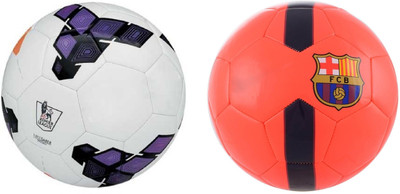 

SportsCorner PL + Barca Orange (Pack of 2) Football - Size: 5(Pack of 2, Multicolor)