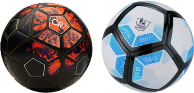 

SportsCorner CR7 Black/Red + Laliga (Pack of 2) Football - Size: 5(Pack of 2, Multicolor)