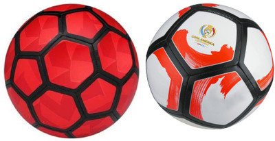 

SportsCorner Duro Red + Cope America (Pack of 2) Football - Size: 5(Pack of 2, Multicolor)