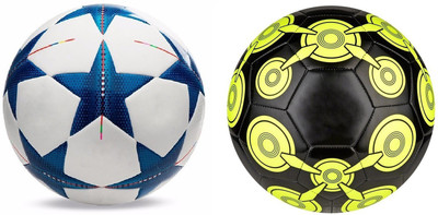

SportsCorner Bluestar + Glider Black (Pack of 2) Football - Size: 5(Pack of 2, Multicolor)
