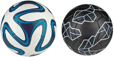 

SportsCorner Brazuca + Messi Black (Pack of 2) Football - Size: 5(Pack of 2, Multicolor)