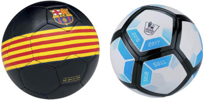 

SportsCorner Barca + Laliga Blue/White (Pack of 2) Football - Size: 5(Pack of 2, Multicolor)