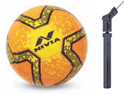 

Nivia Rabona 2.0 Yellow Football With pump combo Football - Size: (Pack of 2, Multicolor