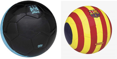 

SportsCorner City + FCB Blaugrana (Pack of 2) Football - Size: 5(Pack of 2, Multicolor)