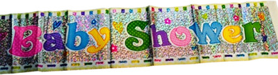 

Funcart Baby Shower Holigraphic Banner(1 ft, Pack of 3)