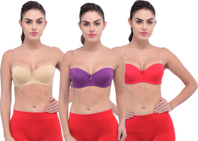 Piftif Women Push-up Lightly Padded Bra(Multicolor)