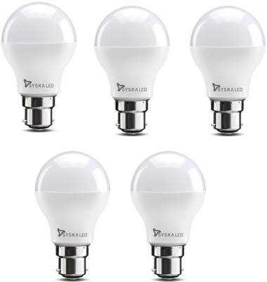 

Syska Led Lights 5 W Standard B22 LED Bulb(White, Pack of 5)