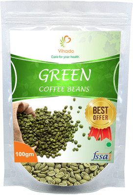 

vihado Green Coffee Beans Weight Loss / Green Coffee Beans / Green Coffee / Green Coffee For Weight Loss For Both Men & Women / Loss Weight in Just 8 Weeks / Pure Arabica Green Coffee Beans Natural Way To Lose Weight Loss Instant Coffee 100 g(Green Coffee