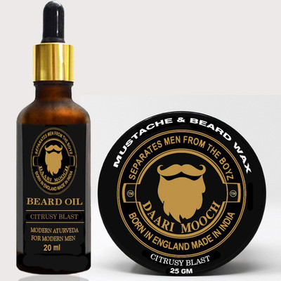 

Daarimooch BEARD CARE COMBO (SMALL) - CITRUSY BLAST(Set of 2)