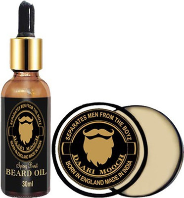 

Daarimooch Spicey Burst Beard Oil & Natural Hold Mustache Wax Combo(Set of 2)