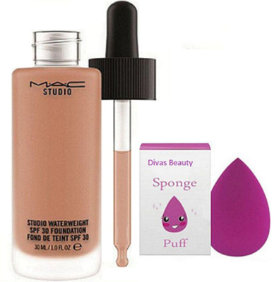 

divas beauty sponge puff & studio waterweight foundation(Set of 2)