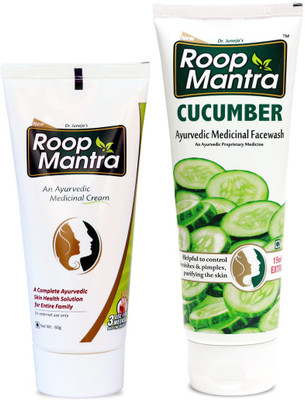 

Roop Mantra Face Care Combo (Face Cream 60gm + Cucumber Face Wash 115ml)(Set of 2)