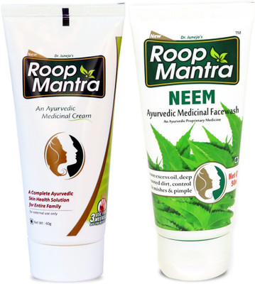 

Roop Mantra Face Care Combo (Face Cream 60gm + Neem Face Wash 50ml)(Set of 2)