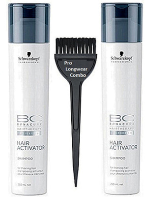 

Pro longwear combo Of Hair Brush, Schwarzkopf Bc Bonacure Hair Activator Shampoo 250ml Set Of 2(Set of 3)