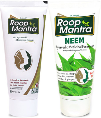 

Roop Mantra Face Care Combo (Face Cream 30gm + Neem Face Wash 50ml)(Set of 2)