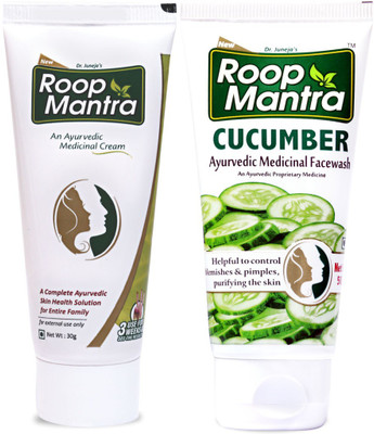 

Roop Mantra Face Care Combo (Face Cream 30gm + Cucumber Face Wash 50ml)(Set of 2)