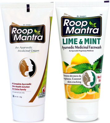 

Roop Mantra Face Care Combo (Face Cream 60gm + Lime & Mint Face Wash 50ml)(Set of 2)