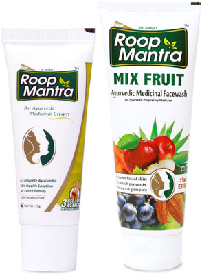 

Roop Mantra Face Care Combo (Face Cream 15gm + Mix Fruit Face Wash 115ml)(Set of 2)