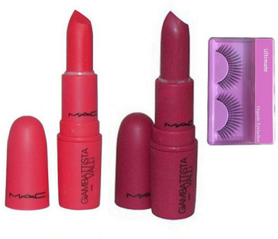 

Ultimate Eyelashes, Giambattista Valli Plumful & red Shade Lipstick 6 gm(Set of 3)