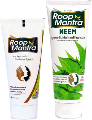 

Roop Mantra Face Care Combo (Face Cream 60gm + Neem Face Wash 115ml)(Set of 2)