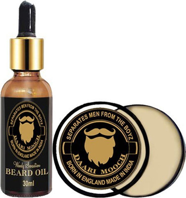 

Daarimooch Woody Sensation Beard Oil & Natural Hold Mustache Wax(Set of 2)