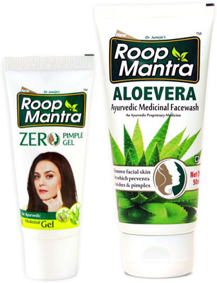 

Roop Mantra Anti Acne & Pimple Combo (Zero Pimple Gel 15gm + Aloevera Face Wash 50ml)(Set of 2)