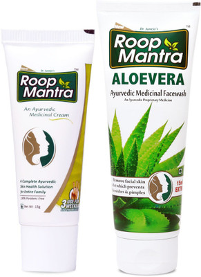 

Roop Mantra Face Care Combo (Face Cream 15gm + Aloe-Vera Face Wash 115ml)(Set of 2)