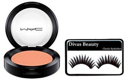 

divas beauty Eyelashes, Mac One Shade Blusher Compact(Set of 2)