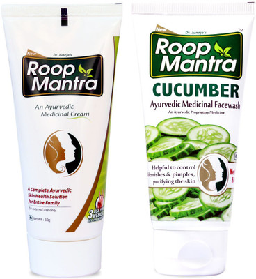 

Roop Mantra Face Care Combo (Face Cream 60gm + Cucumber Face Wash 50ml)(Set of 2)