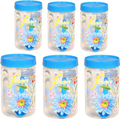 KUBER INDUSTRIES Plastic Grocery Container  - 1100 ml(Pack of 6, Blue)