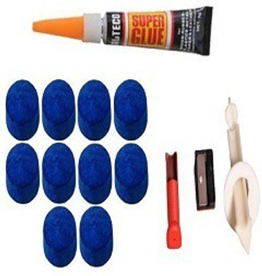 

Laxmi Ganesh Billiard TIPBILLIARD 12MM (10PCS) & GLUE GEL & TIP MODIFIER Snooker, Pool, Billiards Cue Stick(Microfibre)