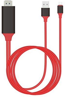 

SEC 8 Pin Lightning to HDMI Cable HDTV Adapter Mini Pro - Plug N Play - iOS 11 Supported HDMI Cable(Compatible with Apple iPhones, ipad, Red, Black), Black;red