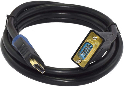 

VRCT HDMI to VGA Converter Cable Supporting up to 1920 X 1080 ( 60Hz ) Unidirectional HDMI to VGA Only HDMI Cable(Compatible with TV, Home Theater, Black)