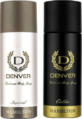 

Denver Imperial and Caliber Body Spray - For Men(165 ml, Pack of 2)