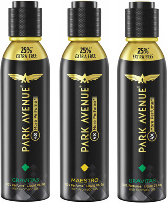 

Park Avenue Gravitas , Maestro Body Spray - For Men(360 ml, Pack of 3)