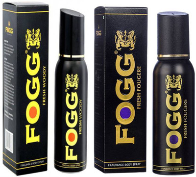

Fogg Fresh Woody Fragrance Body Spray 120 ML + Fresh Fougere Fragrance Body Spray 120 ML ( 120 ml, Pack of 2 ) Body Spray - For Men & Women(240 ml, Pack of 2)