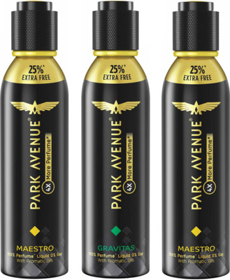 

Park Avenue deodorant Body Spray - For Men(360 ml, Pack of 3)